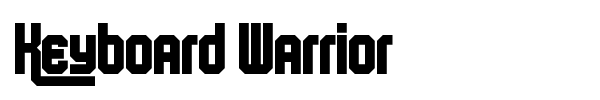 Keyboard Warrior font preview